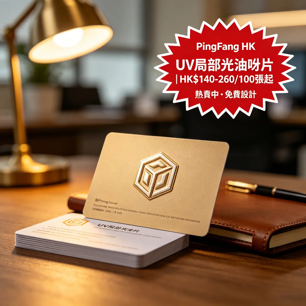 香港UV局部光油咭片印刷 | 局部UV光油工藝,讓Logo或圖案呈現立體光澤效果 | ZprintPro智印云