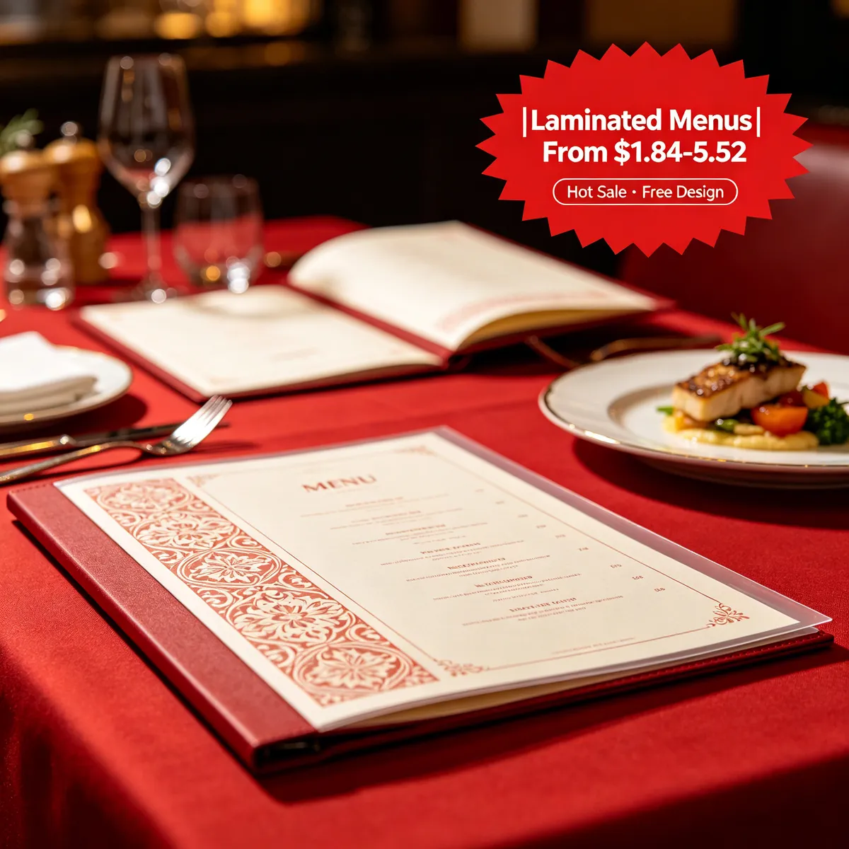 Laminated Menus