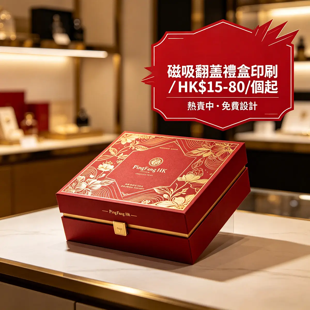 香港磁吸翻蓋禮盒印刷印刷 | 高檔磁吸翻蓋硬盒，適合奢侈品、化妝品、電子產品包裝 | ZprintPro智印云