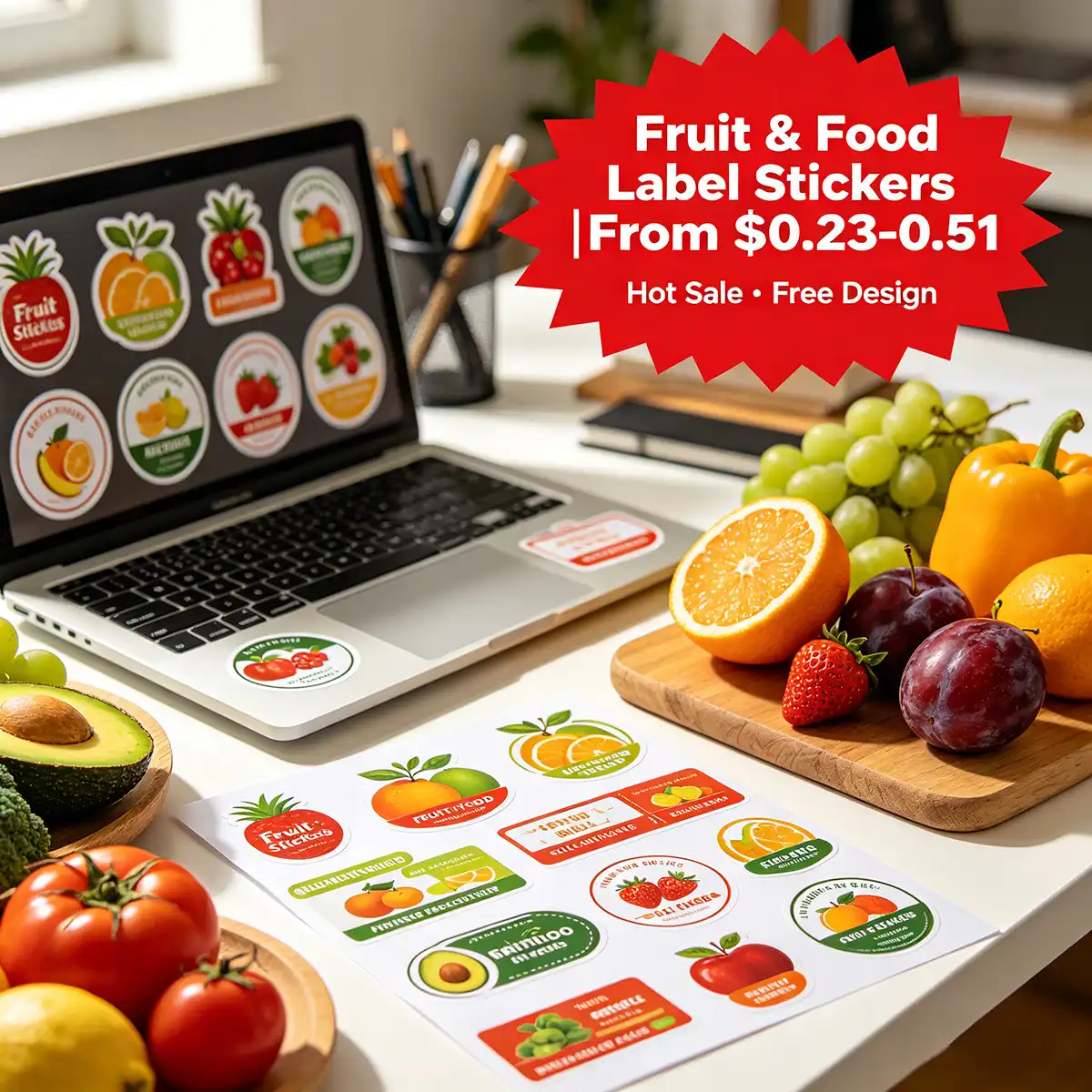 Fruit & Food Label Stickers